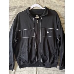Nike Mens Track Jacket XXL Black White Piping Full Zip 458777-010 XXL